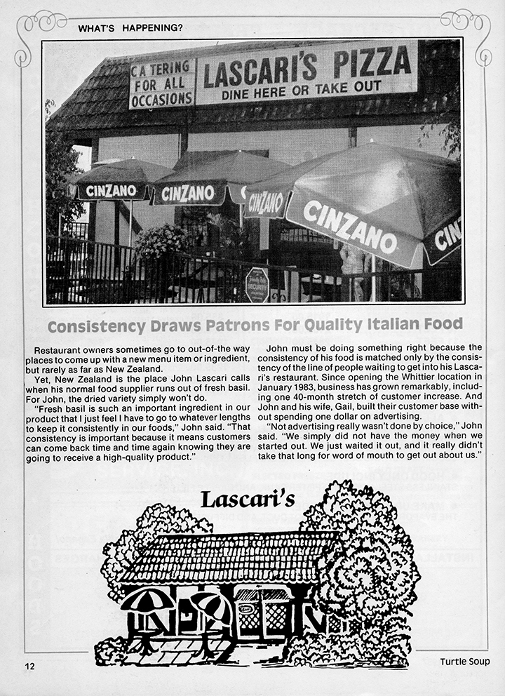 Photo of the first Lascari's Italian Restaurant.